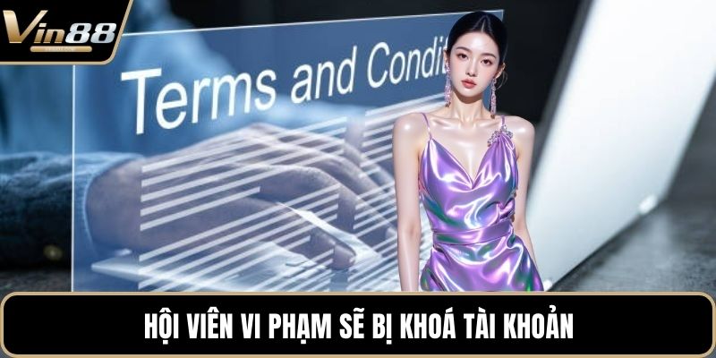 Hội viên vi phạm sẽ bị khoá tài khoản